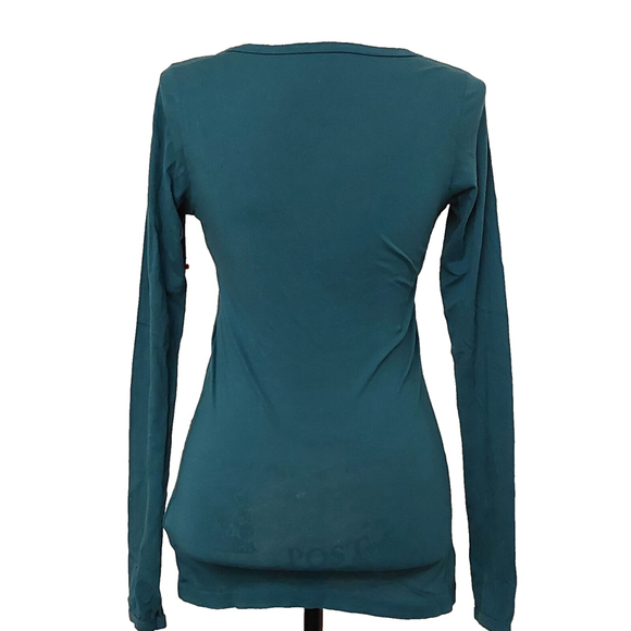 True Religion Brand Long Sleeve Signature Logo Cotton Henley Shirt Medium $78 - Picture 12 of 16